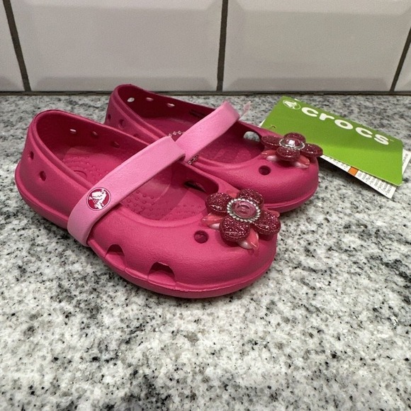 CROCS Other - New With Tag CROCS Keeley Springtime Keeley Raspberry/Petal Pink Sandals Size C4